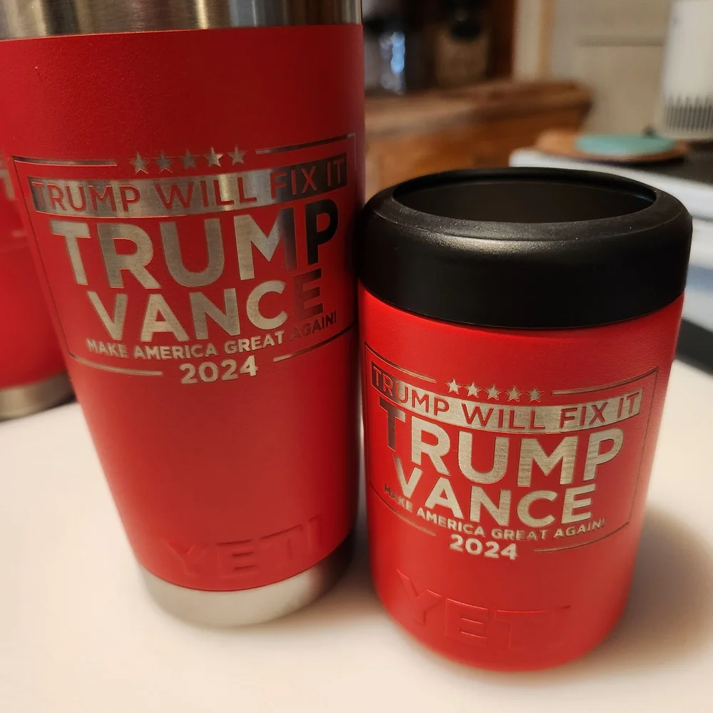 🗳️ YETI Red TRUMP VANCE 2024 Set - Tumbler & Colster 🗳️ - Picture 2 of 4